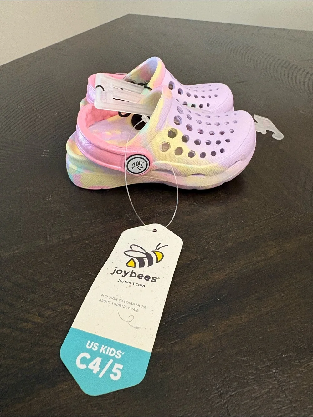 Joybees Girls Active Clog Little Kids Size 4/5 Children’s Marbled Pastel NWT